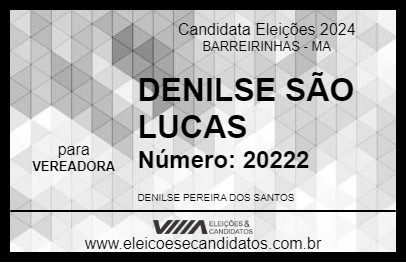 Candidato DENILSE SÃO LUCAS 2024 - BARREIRINHAS - Eleições