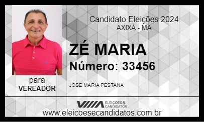 Candidato ZÉ MARIA 2024 - AXIXÁ - Eleições