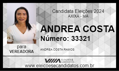 Candidato ANDREA COSTA 2024 - AXIXÁ - Eleições