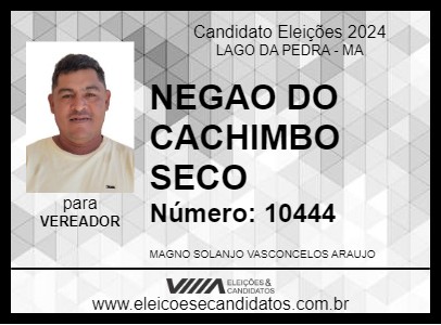 Candidato NEGAO DO CACHIMBO SECO 2024 - LAGO DA PEDRA - Eleições