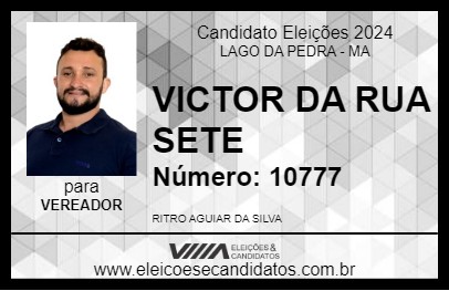 Candidato VICTOR DA RUA SETE 2024 - LAGO DA PEDRA - Eleições