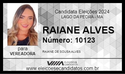 Candidato RAIANE ALVES 2024 - LAGO DA PEDRA - Eleições