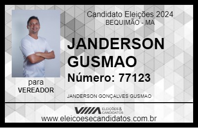 Candidato JANDERSON GUSMAO 2024 - BEQUIMÃO - Eleições