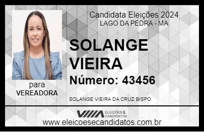 Candidato SOLANGE VIEIRA 2024 - LAGO DA PEDRA - Eleições