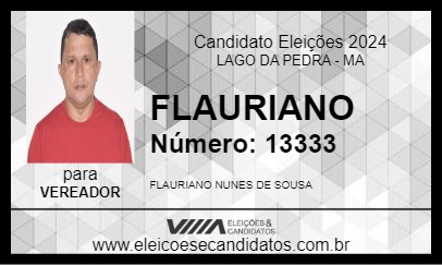 Candidato FLAURIANO 2024 - LAGO DA PEDRA - Eleições