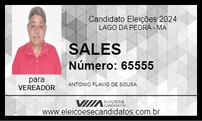 Candidato SALES 2024 - LAGO DA PEDRA - Eleições