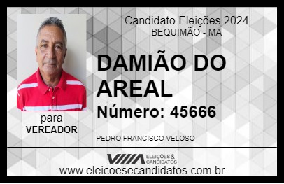 Candidato DAMIÃO DO AREAL 2024 - BEQUIMÃO - Eleições