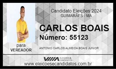 Candidato CARLOS BOAIS 2024 - GUIMARÃES - Eleições