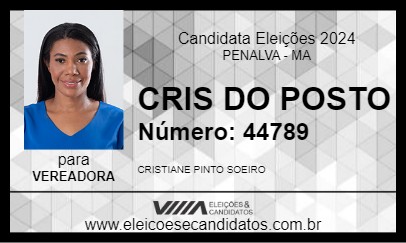 Candidato CRIS DO POSTO 2024 - PENALVA - Eleições