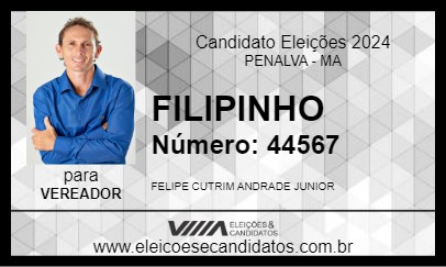 Candidato FILIPINHO 2024 - PENALVA - Eleições