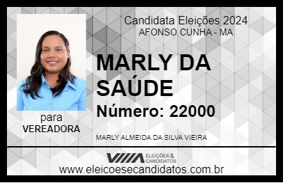 Candidato MARLY DA SAÚDE 2024 - AFONSO CUNHA - Eleições