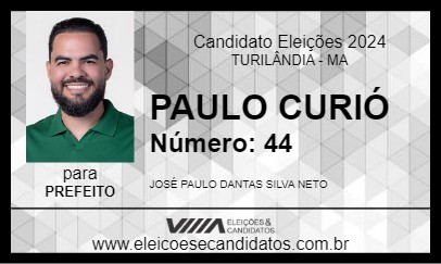 Candidato PAULO CURIÓ 2024 - TURILÂNDIA - Eleições