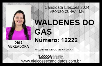 Candidato WALDENES DO GÁS 2024 - AFONSO CUNHA - Eleições