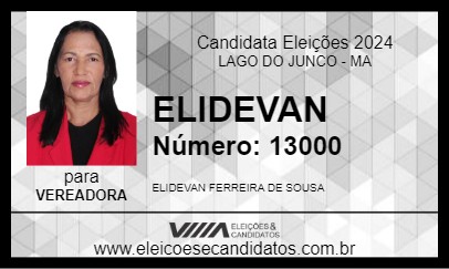 Candidato ELIDEVAN 2024 - LAGO DO JUNCO - Eleições