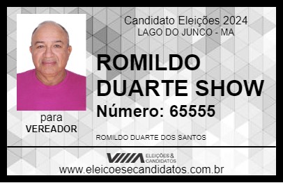 Candidato ROMILDO DUARTE SHOW 2024 - LAGO DO JUNCO - Eleições