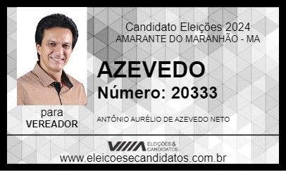 Candidato AZEVEDO 2024 - AMARANTE DO MARANHÃO - Eleições