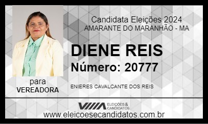 Candidato DIENE REIS 2024 - AMARANTE DO MARANHÃO - Eleições