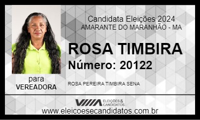 Candidato ROSA TIMBIRA 2024 - AMARANTE DO MARANHÃO - Eleições