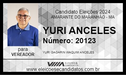 Candidato YURI ANCELES 2024 - AMARANTE DO MARANHÃO - Eleições