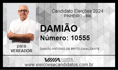 Candidato DAMIÃO 2024 - PINHEIRO - Eleições