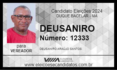 Candidato DEUSANIRO 2024 - DUQUE BACELAR - Eleições