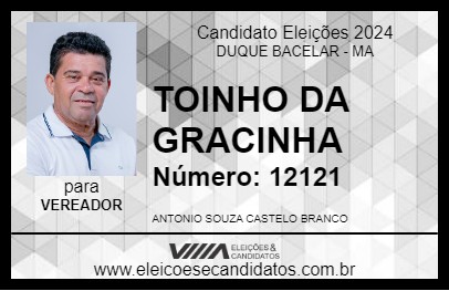 Candidato TOINHO DA GRACINHA 2024 - DUQUE BACELAR - Eleições