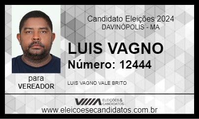 Candidato LUIS VAGNO 2024 - DAVINÓPOLIS - Eleições