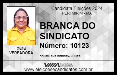 Candidato BRANCA DO SINDICATO 2024 - PERI MIRIM - Eleições