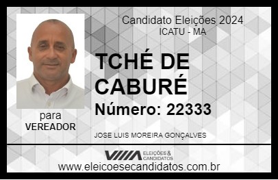 Candidato TCHÉ DE CABURÉ 2024 - ICATU - Eleições