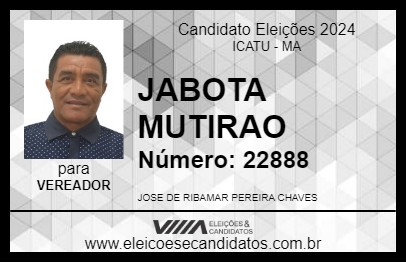 Candidato JABOTA MUTIRAO 2024 - ICATU - Eleições