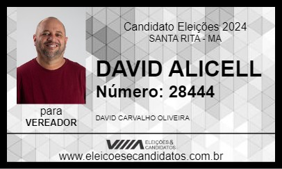 Candidato DAVID ALICELL 2024 - SANTA RITA - Eleições