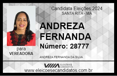 Candidato ANDREZA FERNANDA 2024 - SANTA RITA - Eleições