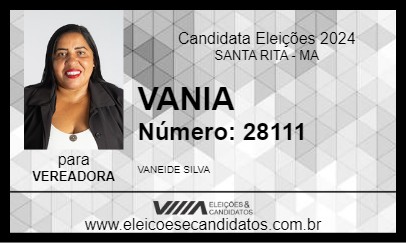 Candidato VÂNIA 2024 - SANTA RITA - Eleições