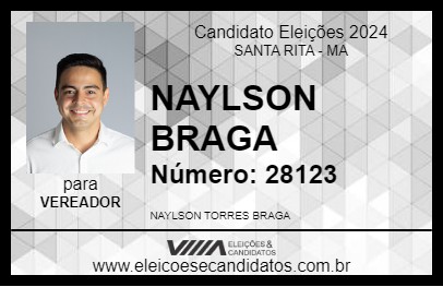 Candidato NAYLSON BRAGA 2024 - SANTA RITA - Eleições