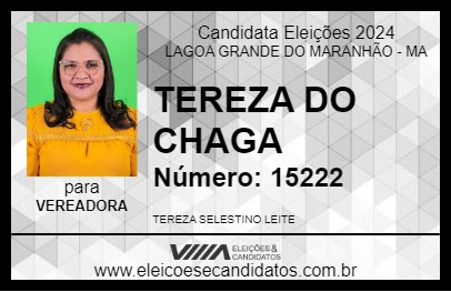 Candidato TEREZA DO CHAGA 2024 - LAGOA GRANDE DO MARANHÃO - Eleições