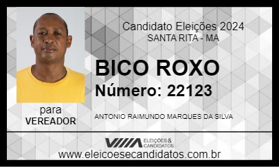 Candidato BICO ROXO 2024 - SANTA RITA - Eleições