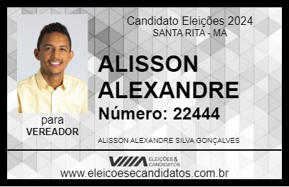 Candidato ALISSON ALEXANDRE 2024 - SANTA RITA - Eleições