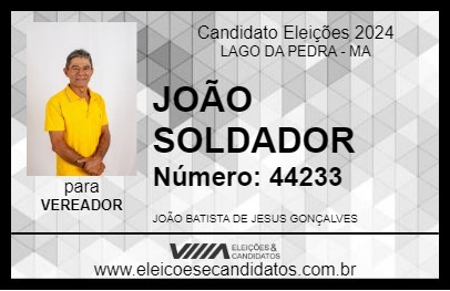 Candidato JOÃO SOLDADOR 2024 - LAGO DA PEDRA - Eleições