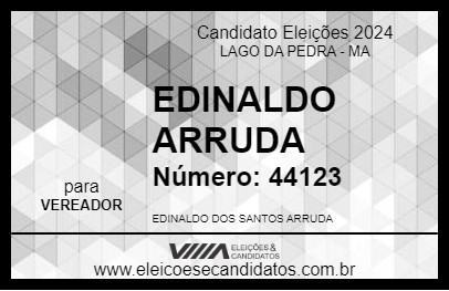 Candidato EDINALDO ARRUDA 2024 - LAGO DA PEDRA - Eleições