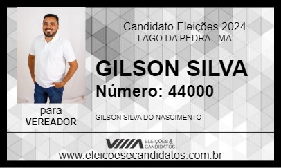 Candidato GILSON SILVA 2024 - LAGO DA PEDRA - Eleições