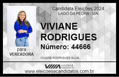 Candidato VIVIANE RODRIGUES 2024 - LAGO DA PEDRA - Eleições