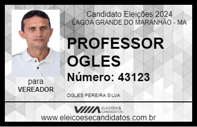 Candidato PROFESSOR OGLES 2024 - LAGOA GRANDE DO MARANHÃO - Eleições