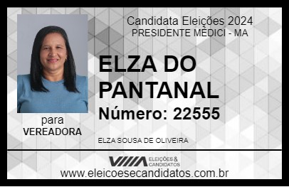 Candidato ELZA DO PANTANAL 2024 - PRESIDENTE MÉDICI - Eleições