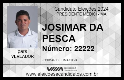 Candidato JOSIMAR DA PESCA 2024 - PRESIDENTE MÉDICI - Eleições