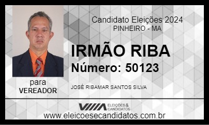 Candidato IRMÃO RIBA 2024 - PINHEIRO - Eleições