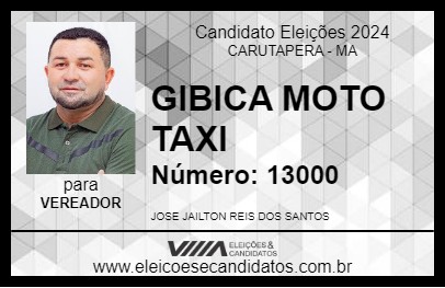 Candidato GIBICA MOTO TAXI 2024 - CARUTAPERA - Eleições