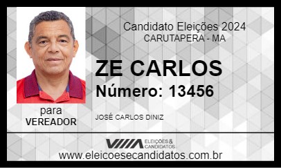 Candidato ZE CARLOS 2024 - CARUTAPERA - Eleições