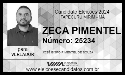 Candidato ZECA PIMENTEL 2024 - ITAPECURU MIRIM - Eleições