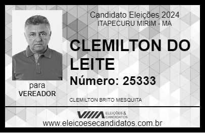 Candidato CLEMILTON DO LEITE 2024 - ITAPECURU MIRIM - Eleições