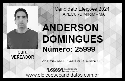 Candidato ANDERSON DOMINGUES 2024 - ITAPECURU MIRIM - Eleições